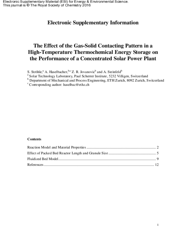 (PDF) The effect of the gas–solid contacting pattern in a high ...