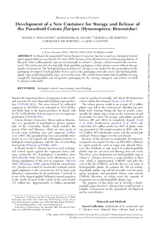 (PDF) Development of a New Container for Storage and Release of the ...