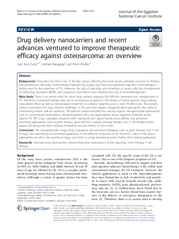 (PDF) Drug delivery nanocarriers and recent advances ventured to ...