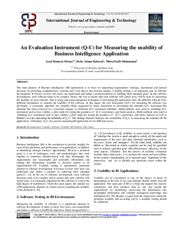 (PDF) An Evaluation Instrument (Q-U) for Measuring the usability of ...
