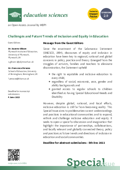 (PDF) Call for paper: Special Issue "Challenges and Future Trends of ...