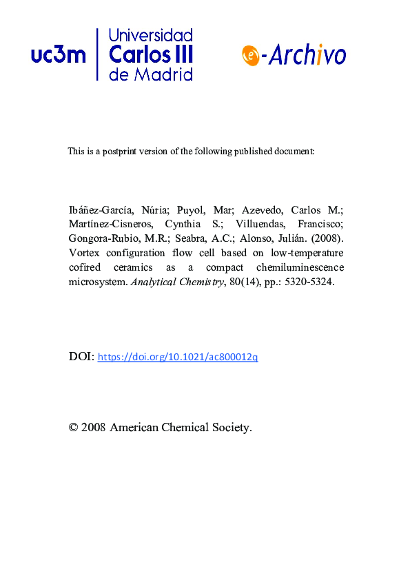 (PDF) Vortex Configuration Flow Cell Based on LowTemperature Cofired