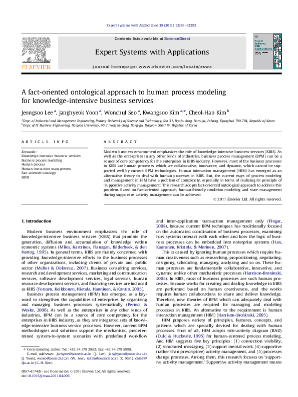 (PDF) A fact-oriented ontological approach to human process modeling ...
