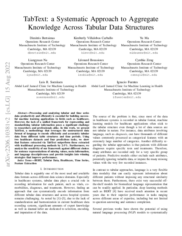 (PDF) TabText: a Systematic Approach to Aggregate Knowledge Across ...