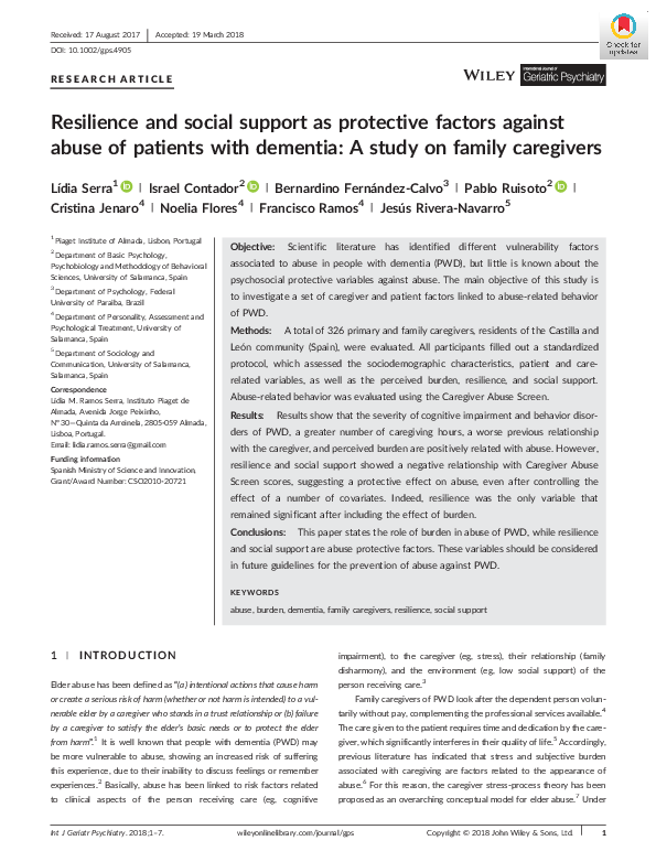 (PDF) Resilience and social support as protective factors against abuse ...