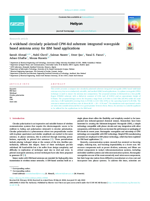 (PDF) A wideband circularly polarized CPW-fed substrate integrated ...