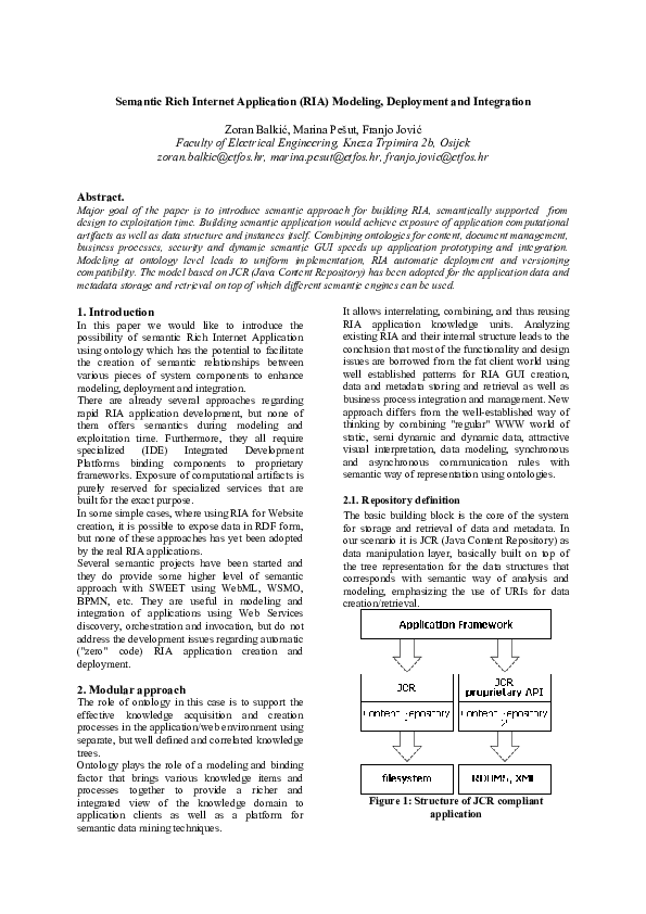 (DOC) Semantic Rich Internet Application (RIA) Modeling, Deployment and ...