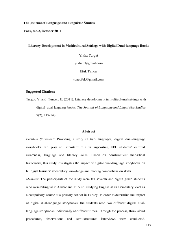 (PDF) Literacy Development in Multicultural Settings with Digital Dual ...