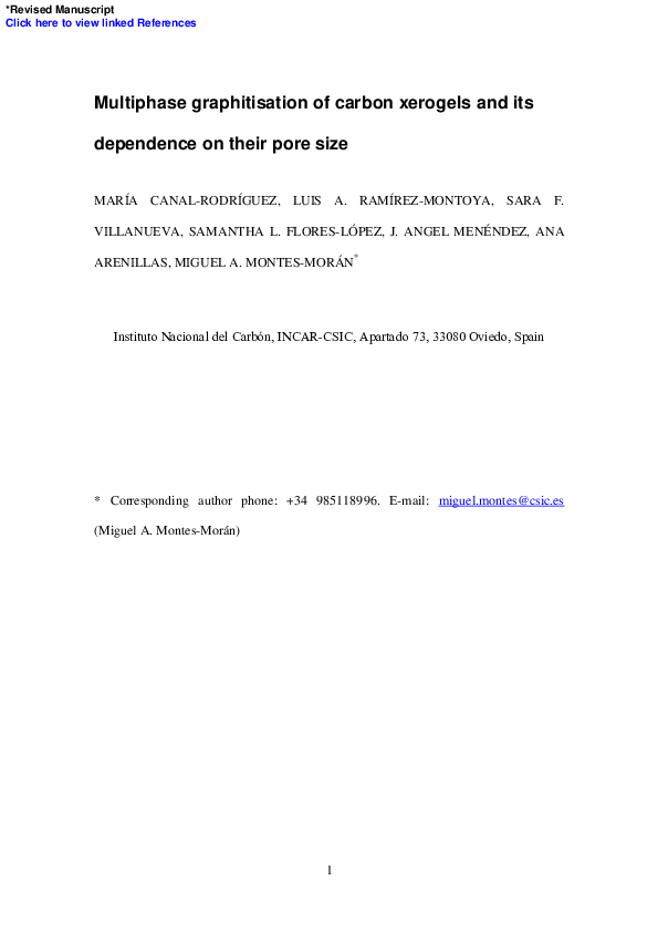 (PDF) Multiphase graphitisation of carbon xerogels and its dependence ...