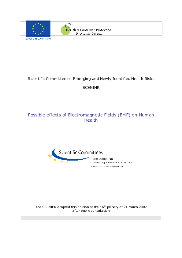 (PDF) Possible effects of Electromagnetic Fields (EMF) on Human Health ...
