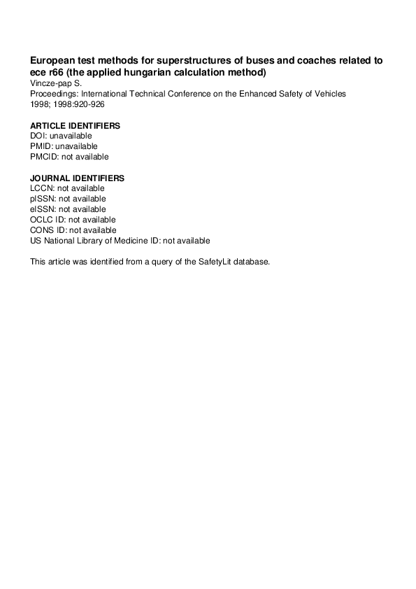 (PDF) European Test Methods for Superstructures of Buses and Coaches ...