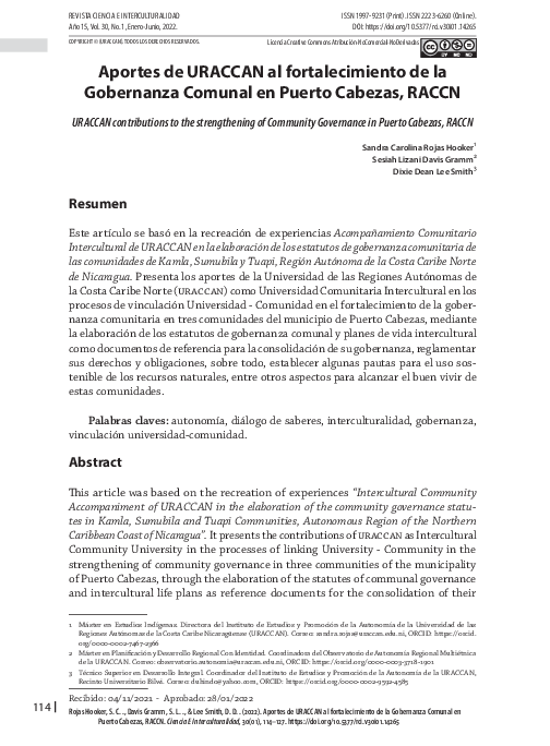 (PDF) Aportes de URACCAN al fortalecimiento de la Gobernanza Comunal en ...