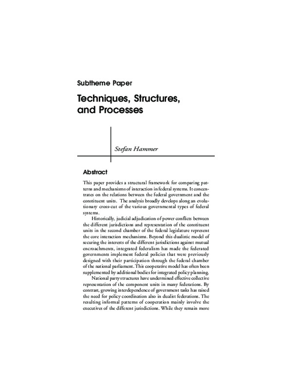 (PDF) Subtheme Paper Techniques , Structures , and Processes