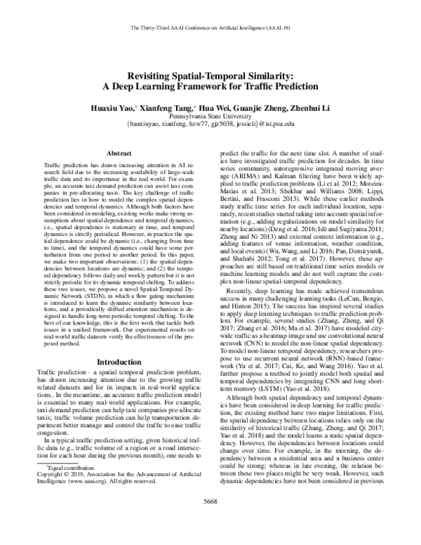 (PDF) Revisiting Spatial-Temporal Similarity: A Deep Learning Framework ...
