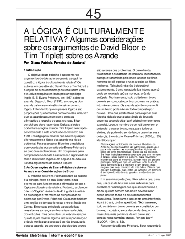 (PDF) A lógica é culturalmente relativa? Algumas considerações sobre os ...