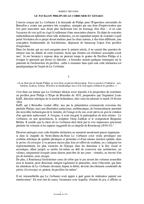 (DOC) Le Pavillon Philips De Le Corbusier et Xenakis