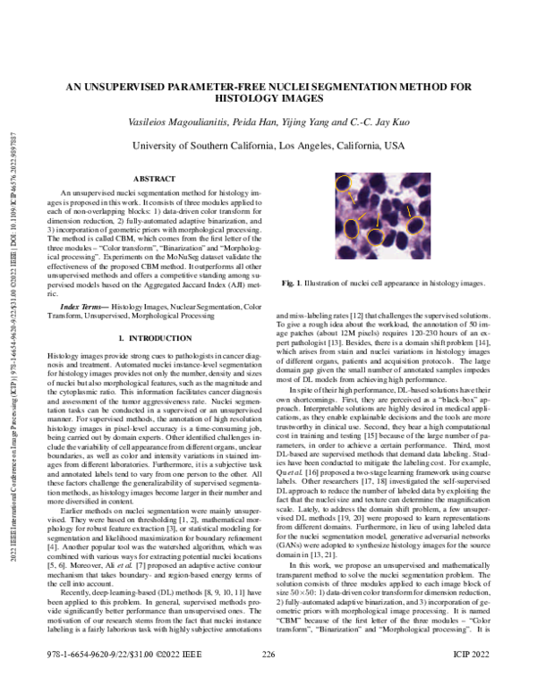 (PDF) An Unsupervised Parameter-Free Nuclei Segmentation Method for ...