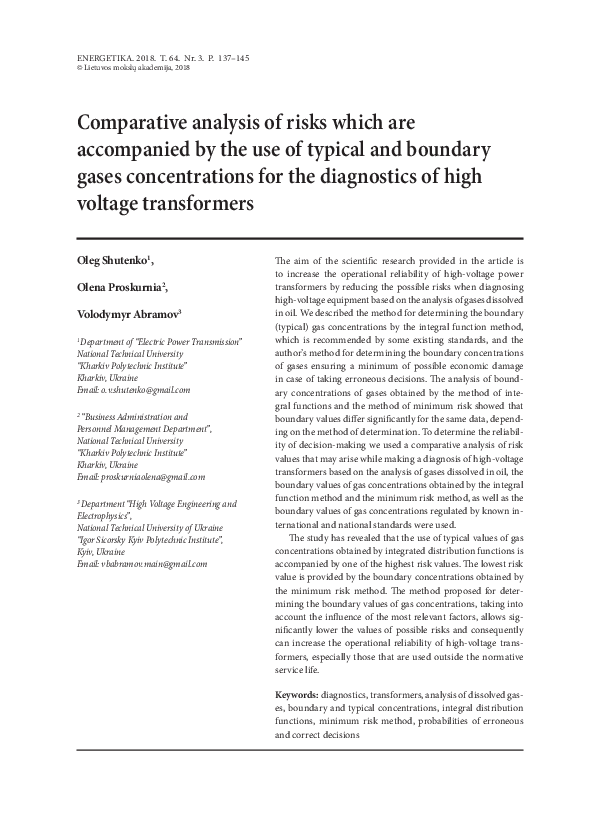 (PDF) Comparative analysis of risks which are accompanied by the use of ...