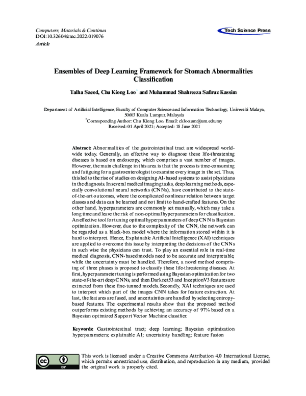 (PDF) Ensembles of Deep Learning Framework for Stomach Abnormalities ...