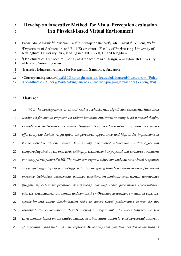 (PDF) Develop an innovative Method for Visual Perception evaluation in ...