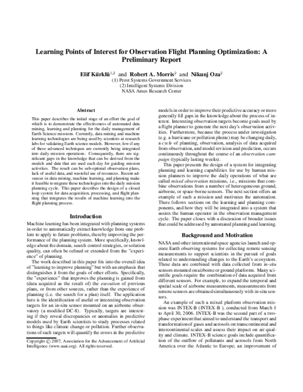(PDF) Learning Points of Interest for Observation Flight Planning ...