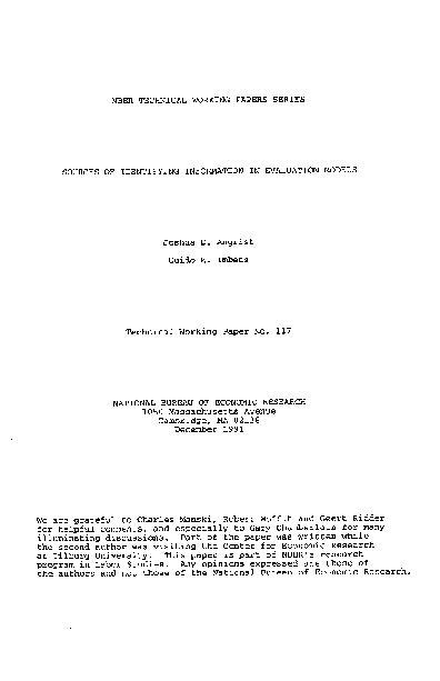 (PDF) Sources of Identifying Information in Evaluation Models