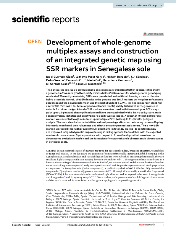 (PDF) Development of whole-genome multiplex assays and construction of ...