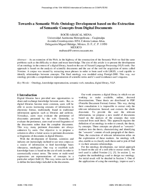 (PDF) Towards a semantic web: ontology development based on the ...
