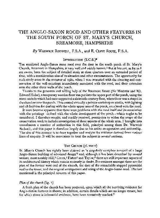(PDF) The Anglo-Saxon Rood and other Features in the South Porch of St ...