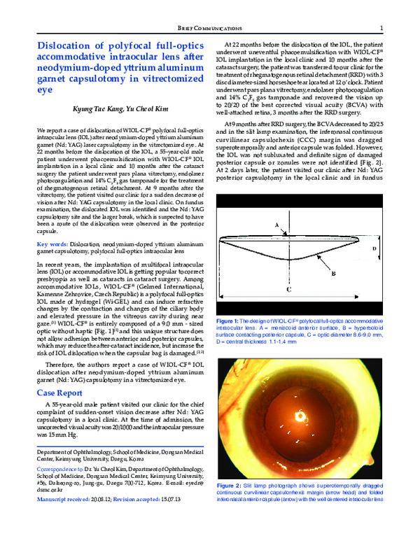 (PDF) Dislocation of polyfocal full-optics accommodative intraocular ...