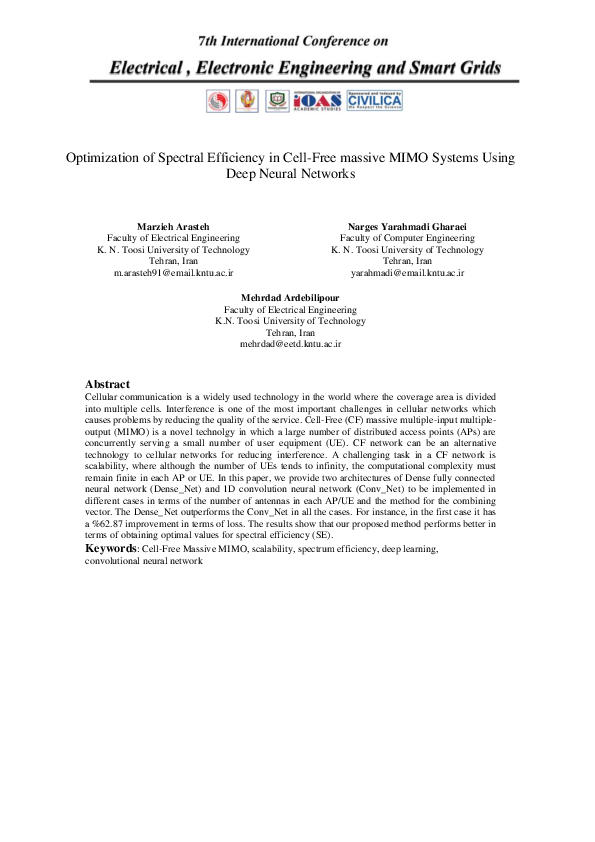(PDF) Optimization of Spectral Efficiency in Cell-Free massive MIMO ...