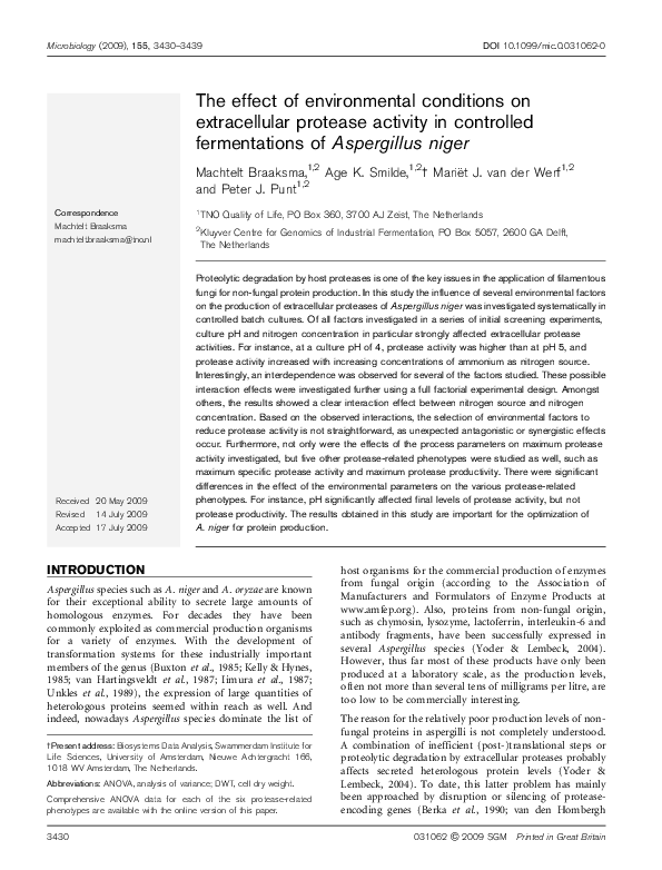 (PDF) Effect of environmental conditions on extracellular lipases ...