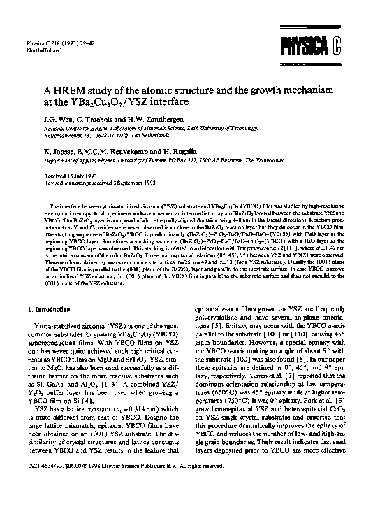 (PDF) A HREM study of the atomic structure and the growth mechanism at ...