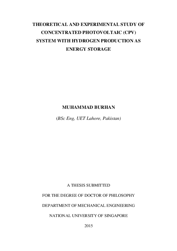 (PDF) Theoretical and Experimental Study of Concentrated Photovoltaic ...