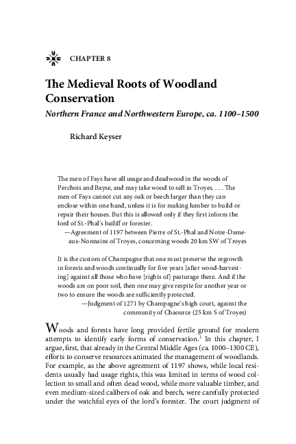 (PDF) The Medieval Roots of Woodland Conservation