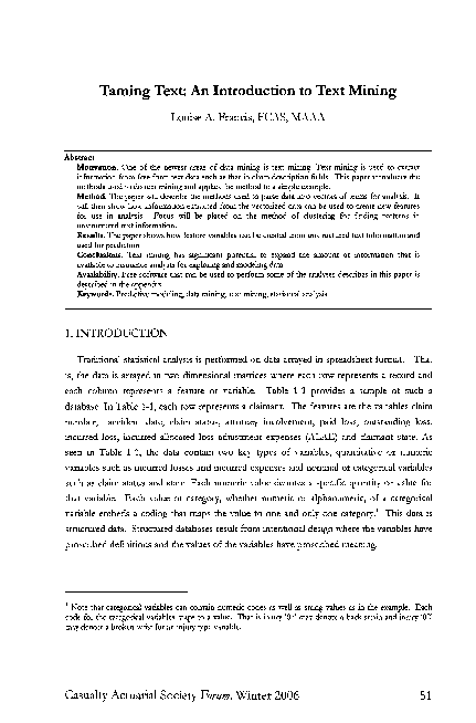 (PDF) Taming Text: An Introduction to Text Mining