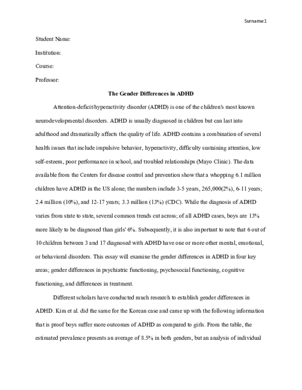 (DOC) The gender differences in ADHD