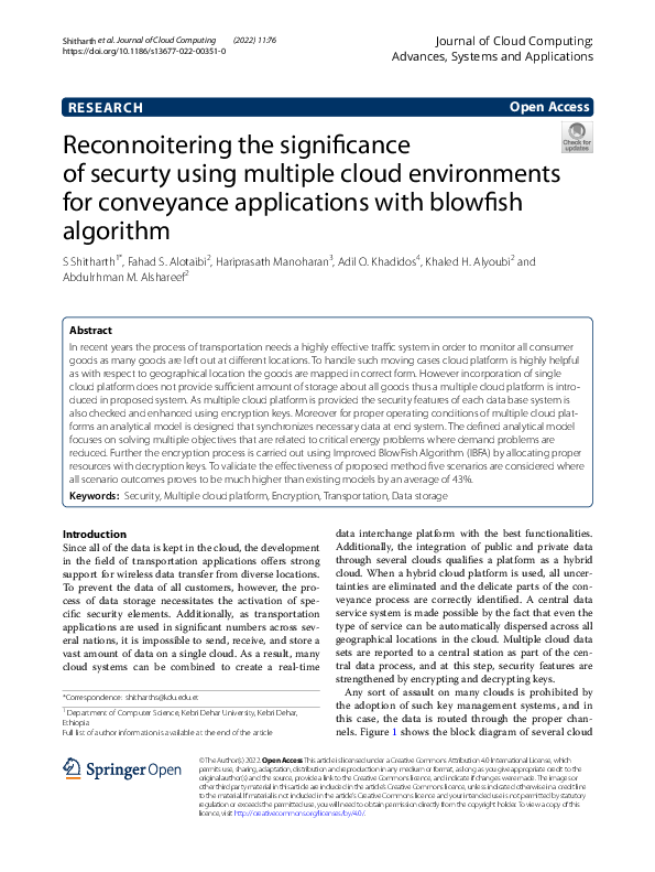 (PDF) Reconnoitering the significance of security using multiple cloud ...