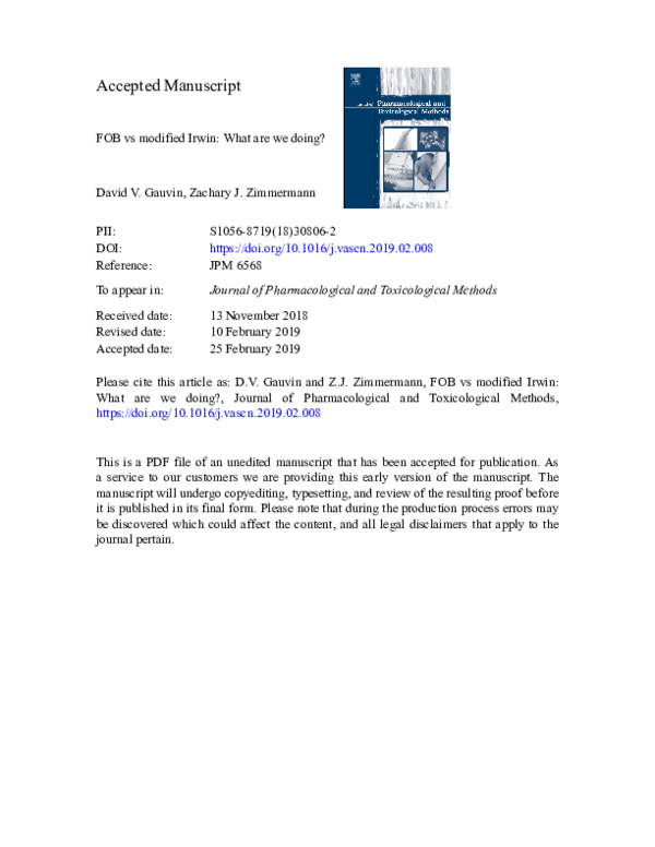 (PDF) FOB vs modified Irwin: What are we doing?