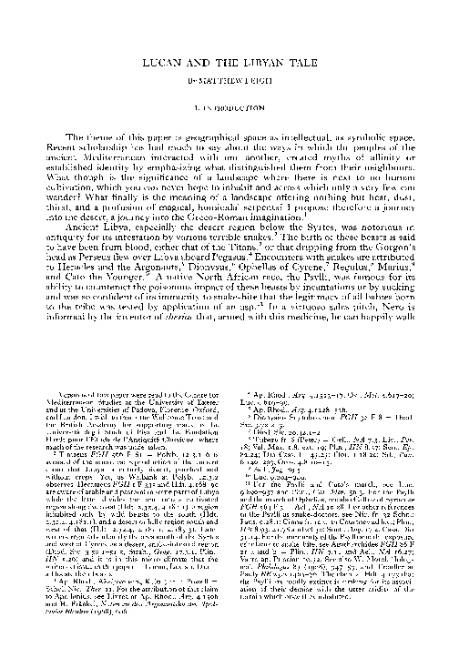 (PDF) Lucan and the Libyan Tale