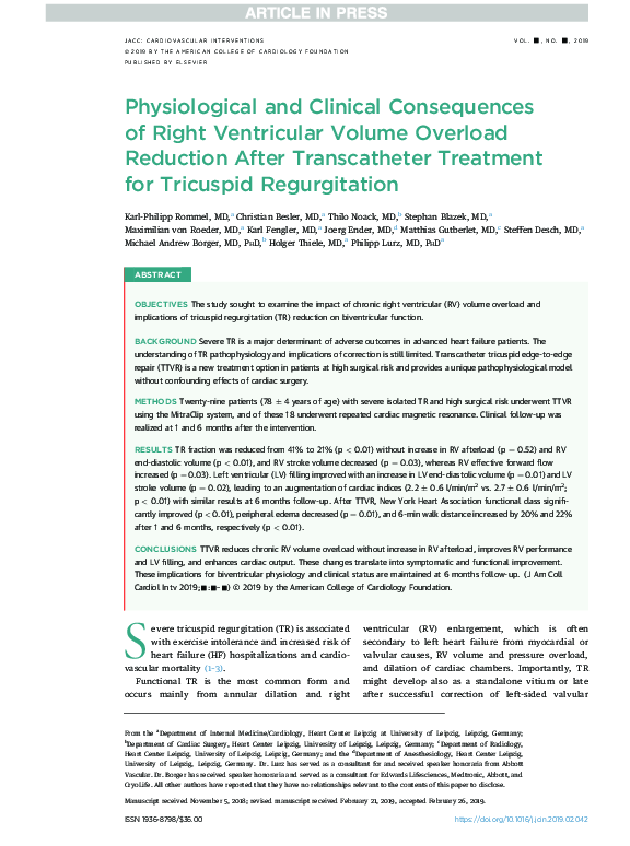 (PDF) Physiological and Clinical Consequences of Right Ventricular ...