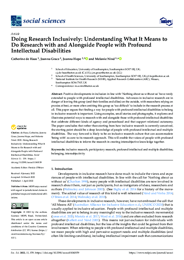(PDF) Doing Research Inclusively: Understanding What It Means to Do ...