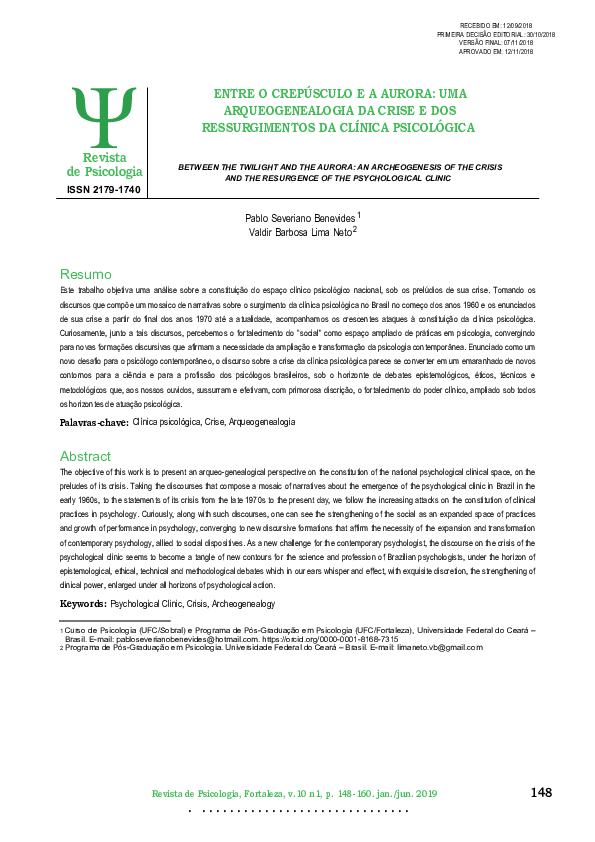 (PDF) Entre o crepúsculo e a aurora: uma arqueogenealogia da crise e ...