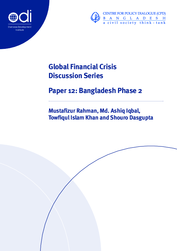 (PDF) Global Financial Crisis Discussion Series, Paper 12, Bangladesh ...