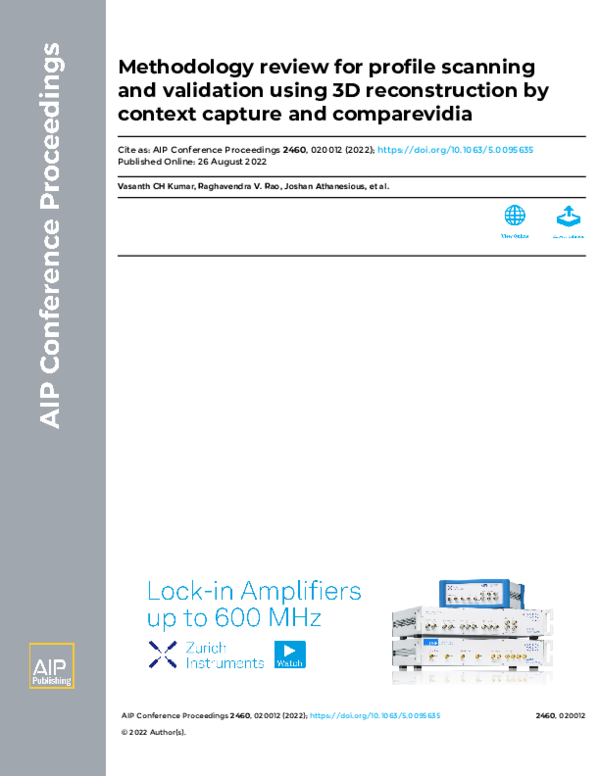 (PDF) Methodology review for profile scanning and validation using 3D ...