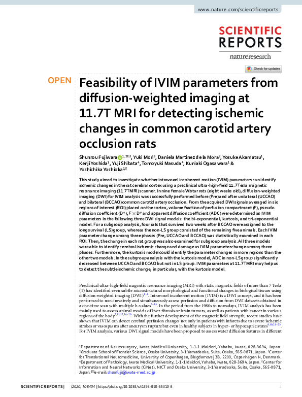 (PDF) Feasibility of IVIM parameters from diffusion-weighted imaging at ...