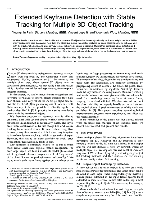 (PDF) Extended Keyframe Detection with Stable Tracking for Multiple 3D ...