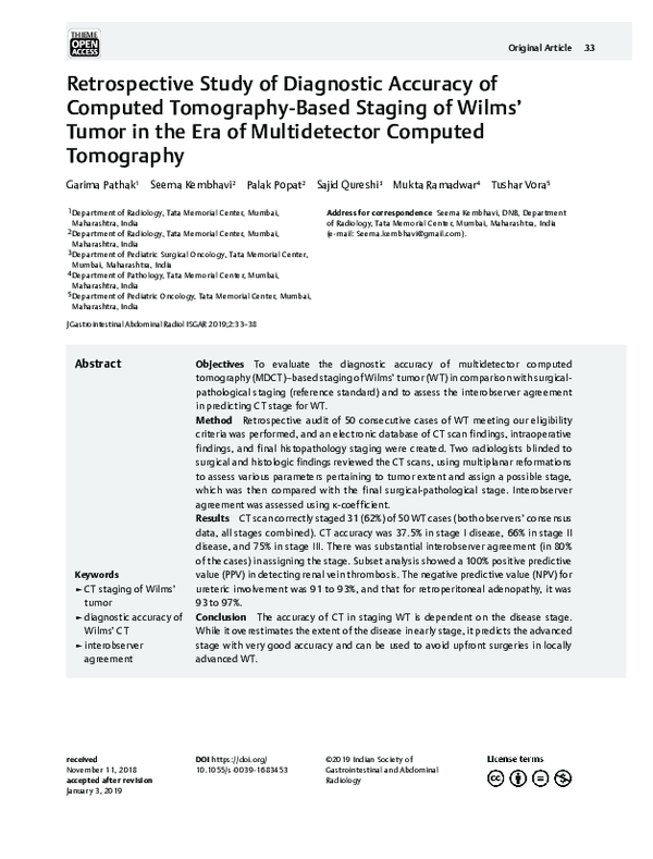 (PDF) Retrospective Study of Diagnostic Accuracy of Computed Tomography ...