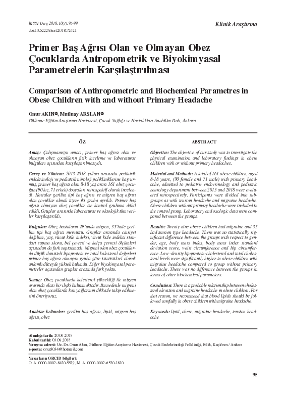 (PDF) Comparison of anthropometric and biochemical parameters in obese ...
