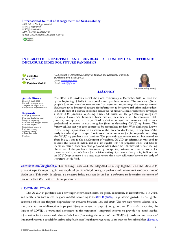 (PDF) Integrated Reporting and COVID-19: A Conceptual Reference ...